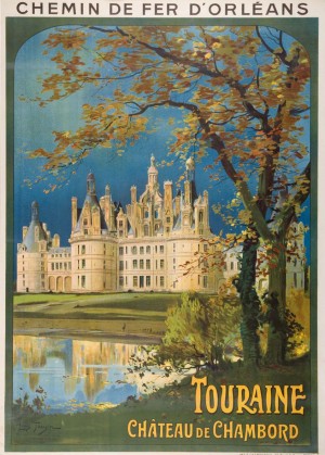 Touraine Chateau de Chambord original French poster